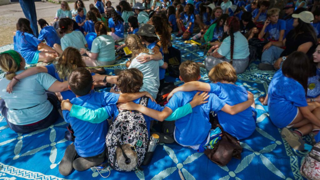 campers huddled